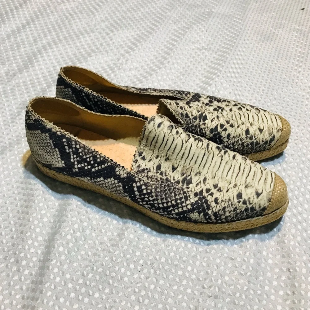 Stuart weitzman catalán snake espadrilles